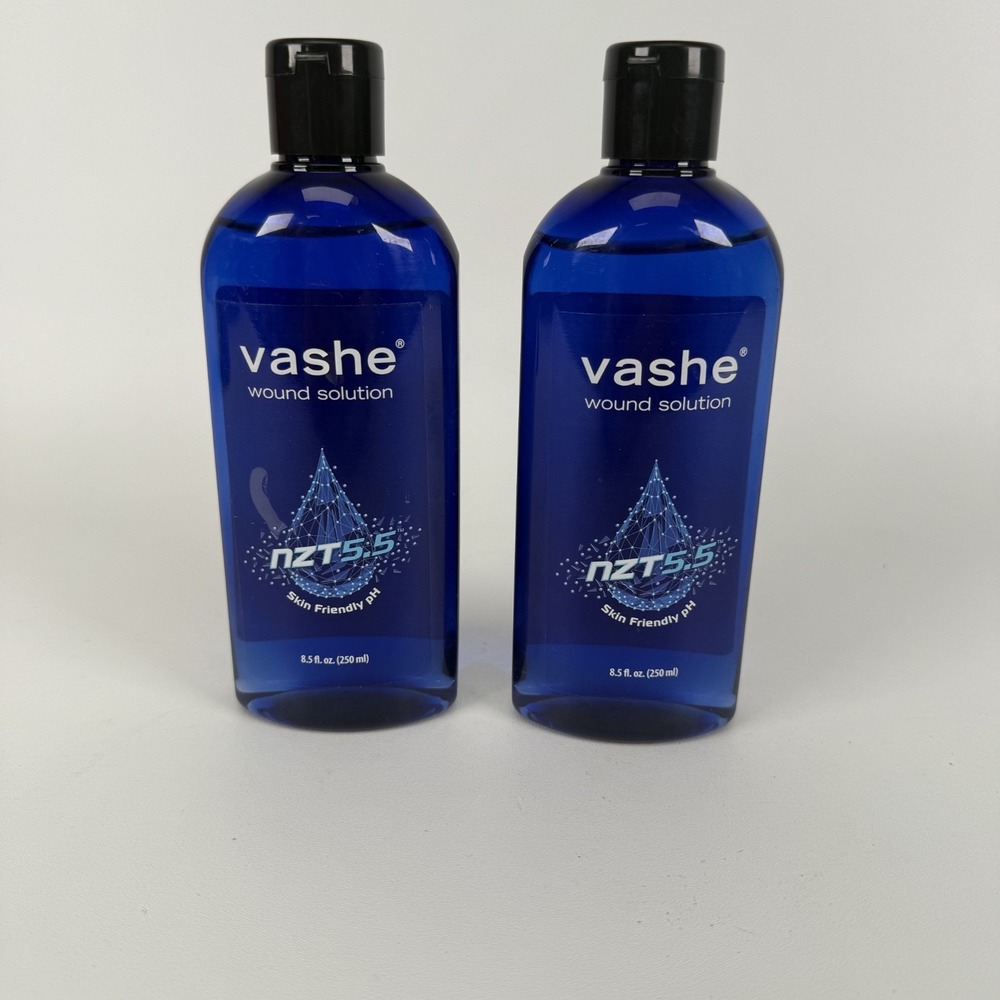 VASHE WOUND SOLUTION NZT5.5‎  8.5 fl oz 250 ml Lot of 2 Bottles Exp 2025